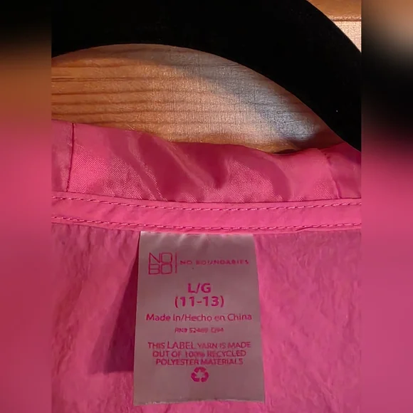 No Boundries Pink, White & Black Colorblock Windbreaker Jacket - Picture 4 of 4